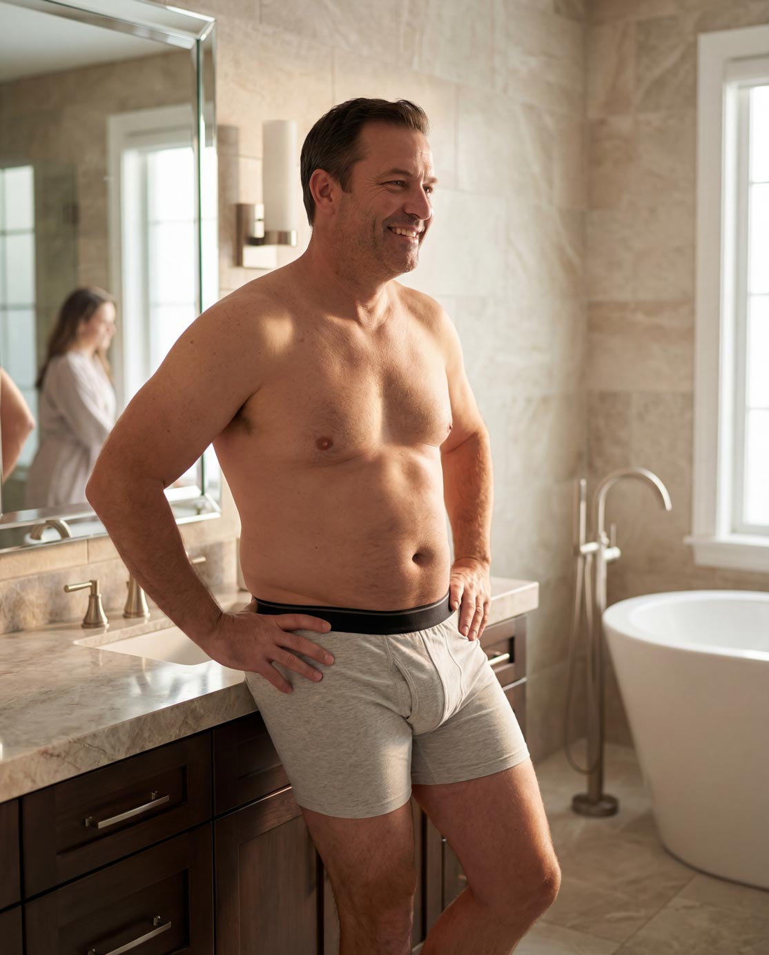 Senior man sleeping peacefully in a calm bedroom